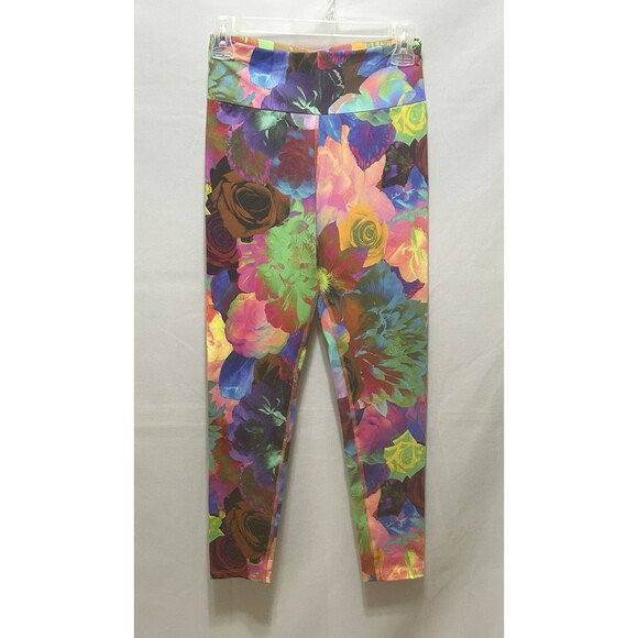 Desigual Womens Medium Colorful Floral Leggings - Picture 1 of 11